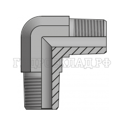 Адаптер 90° DK(ш) 16X1.5 - DK(ш) 16X1.5 (Китай)