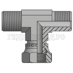 Адаптер тройник DK(ш/г/ш) 16X1.5 (Китай)