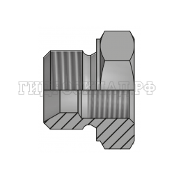 Адаптер BSP(ш) 1/2" - BSPP(F) 1/4" L=24 (Китай)