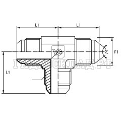Адаптер тройник  JIC(ш) 1/2" (Китай)