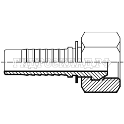 Фитинг BSP (г) 1/8" DN=05 (0°) (slip-on nut) (Vitillo SPA)