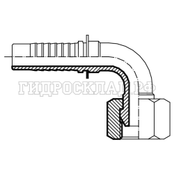 Фитинг BSP (г) 1/8" DN=05 (90°) (slip-on nut) (Vitillo SPA)