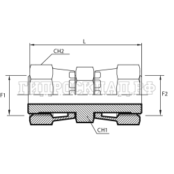 Адаптер ORFS(г) 1.3/16" - ORFS(г) 1.3/16" (Vitillo SPA)