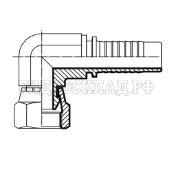 Фитинг BSP (г) 3/8" DN=10 (90°) Kompakt (Vitillo SPA)