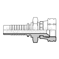 Фитинг JIC (г) 1.5/16" DN=25 (0°) double exagon (Vitillo SPA)