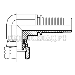 Фитинг JIC (г) 3/4" DN=12 (90°) kompakt (Vitillo SPA)