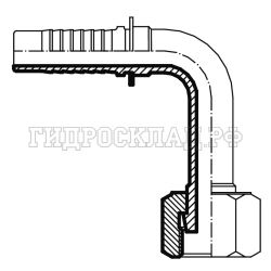 Фитинг ORFS (г) 1.7/16" DN=25 (90°) long drop (Vitillo SPA)