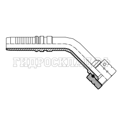 Фитинг JIC (г) 1.5/8" DN=25 (45°) InterLock (Vitillo SPA)