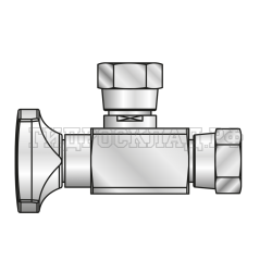 Кран манометра G1/4"(г) - G1/4"(г)  90° (Mini Press)