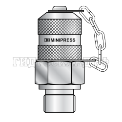 Точка контроля давления M16x1.5 - M8x1 Type A (мет.колп.с пласт.держ.) (Mini Press)