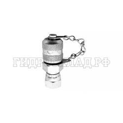 Точка контроля давления M16x2 - BSP(г) 1/4" - мет.колп.с цеп. (Mini Press)