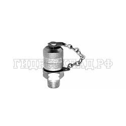 Точка контроля давления M16x2 - BSPT(ш) 1/4" - мет.колп.с цеп. (нерж) (Mini Press)