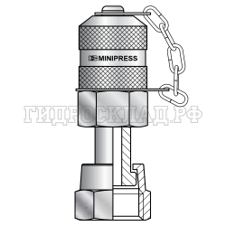 Точка контроля давления M16x2 - ORFS(г) 11/16"-16 - мет.колп.с пласт.держ. (Mini Press)