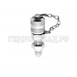 Точка контроля давления M16x2 - JIC(ш) 1/2"-20  (мет.колп.с цеп.) проходной (Mini Press)