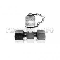 Точка контроля давления M16x2 - трубное соединение P=12 M18x1.5-M18x1.5 Series L (мет.колп.с цеп.) (Mini Press)