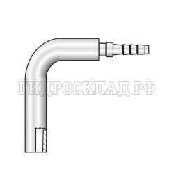 Фитинг BEL/S P=8  Ду=3мм (90°) (Mini Press)