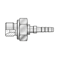 Фитинг BSP(ш) 1/8" Ду=3мм (0°) (Mini Press)