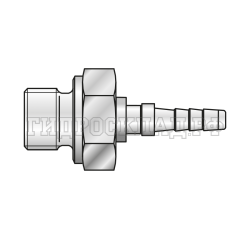 Фитинг BSPP(ш) 1/8" Ду=3мм (0°) (Mini Press)