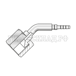 Фитинг JIC(г) 1/2"-20 Ду=2мм (45°) (Mini Press)