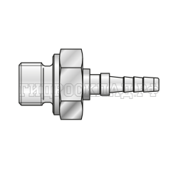 Фитинг Metric(ш) M 8x1 Ду=3мм (0°) (Mini Press)