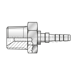 Фитинг NPTF(ш) 1/8"-27 Ду=2мм (0°) (Mini Press)