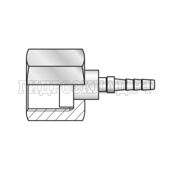 Фитинг ORFS(г) 9/16"-18 Ду=3мм (0°) (Mini Press)