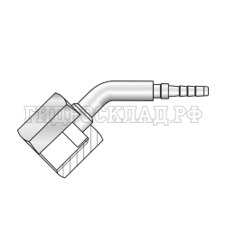 Фитинг ORFS(г) 9/16"-18 Ду=3мм (45°) (Mini Press)