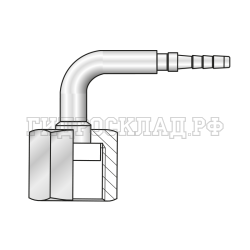 Фитинг ORFS(г) 9/16"-18 Ду=3мм (90°) (Mini Press)