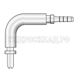 Фитинг Plug-in  Ду=2мм (90°) (Mini Press)