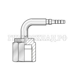 Фитинг к манометру 1/4"-18 NPTF Ду=2мм (90°) (Mini Press)
