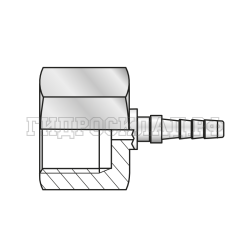 Фитинг к манометру 1/4"-18 NPTF Ду=3мм (0°) (Mini Press)