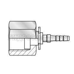 Фитинг к манометру G1/4" Ду=2мм (0°) (Mini Press)
