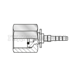 Фитинг к манометру G1/4" Ду=2мм (0°) нерж. (Mini Press)