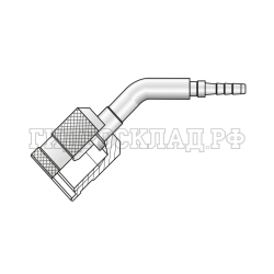 Фитинг к точке контроля M12.65x1.5 Ду=3мм (45°) (Mini Press)