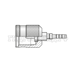 Фитинг к точке контроля M16x2 Ду=2мм (0°) (Mini Press)