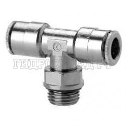 Фитинг цанга Тройник P= 6мм - G1/4 o.r. (гориз.поворотный) (Camozzi)