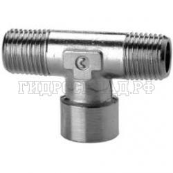 Тройник R1/4(ш) - R1/4(ш) - G1/4(вр) (Camozzi)